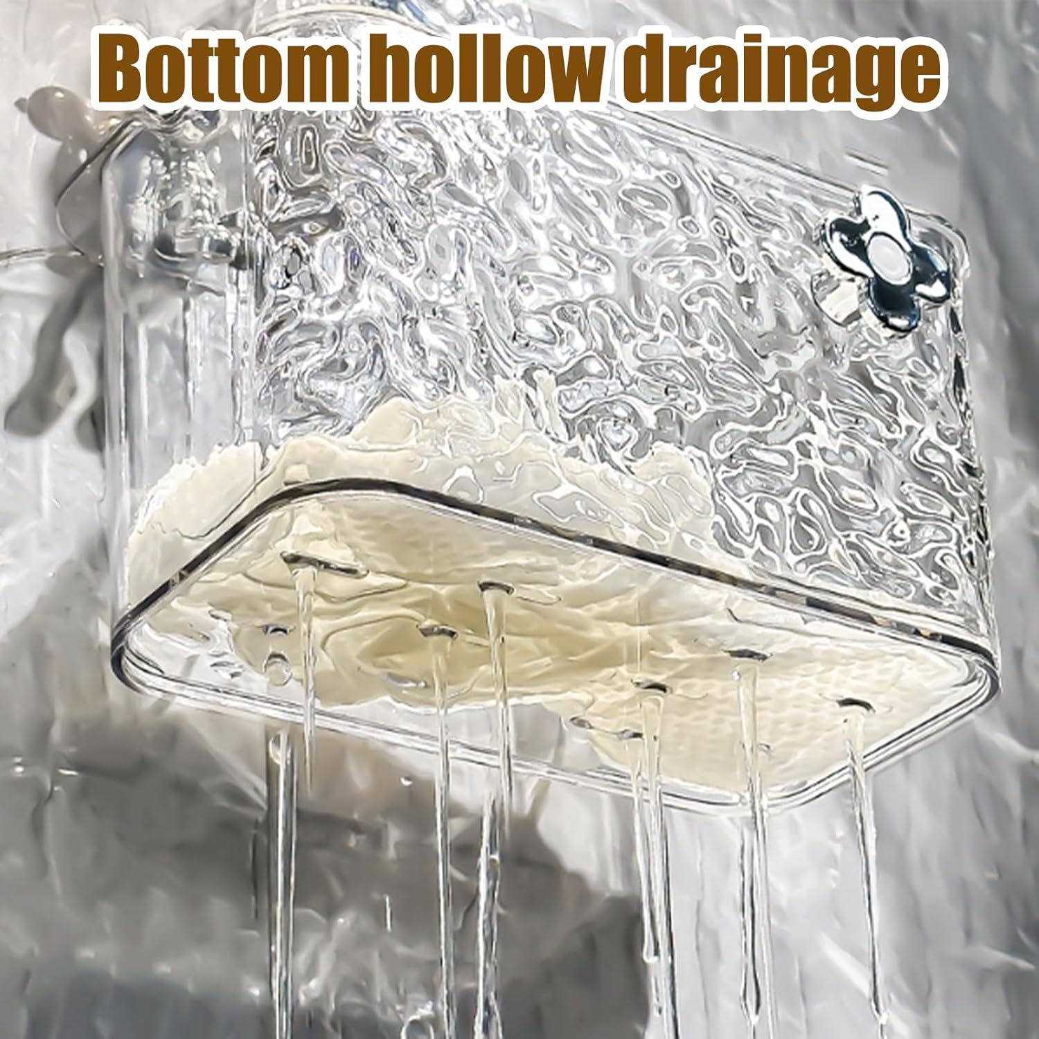 Corrugated Suction Cup Shower Caddy - No Drill White 1PC