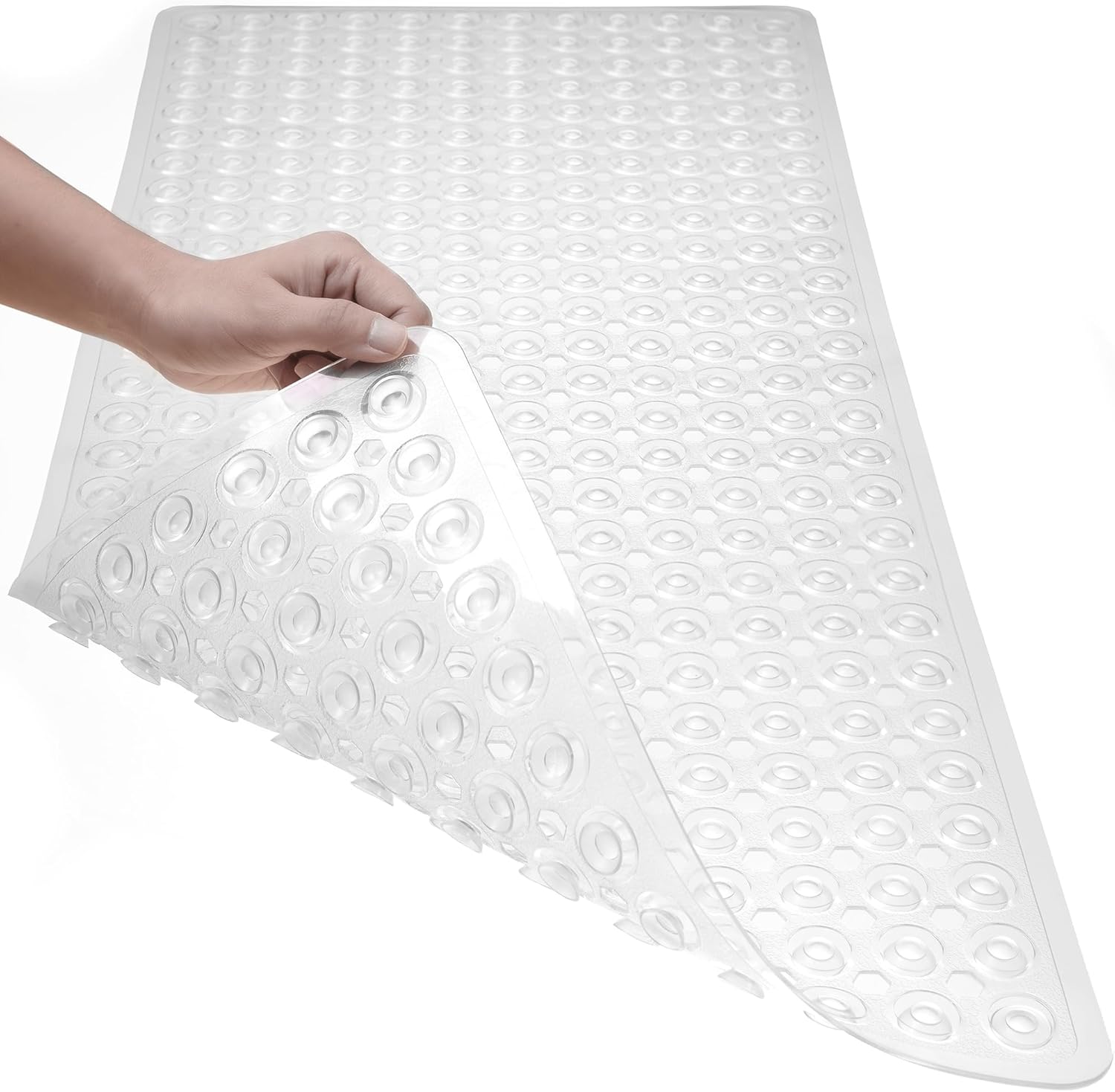 Non Slip Bath Mat with Suction Cups and Drain Holes