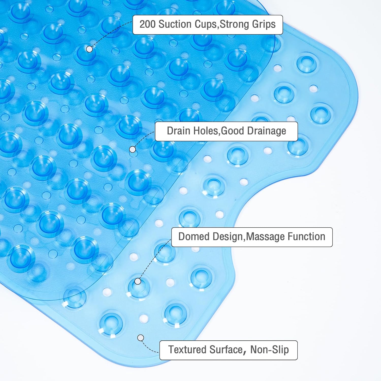 Naoloture Extra Long Non Slip Bath Mat