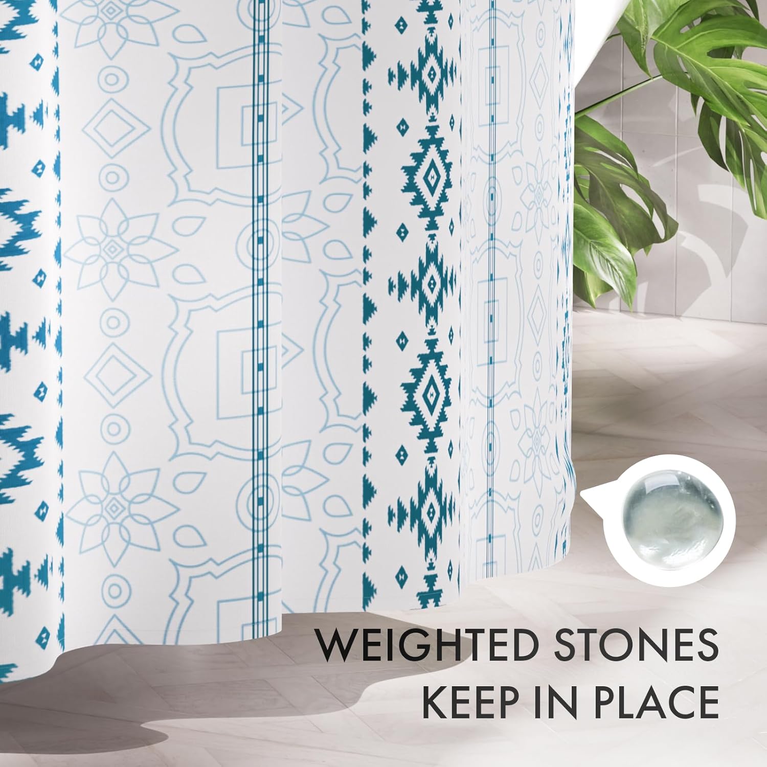 AmazerBath Boho Shower Curtain Set