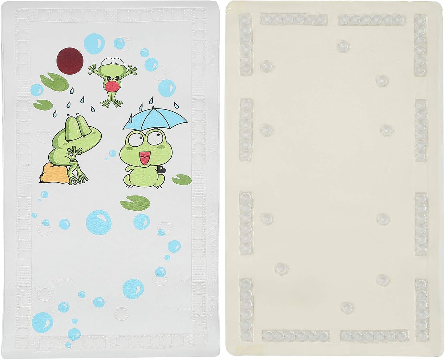 ZASCHMOY Baby Bath Mat with Suction Cups and Cartoon Design