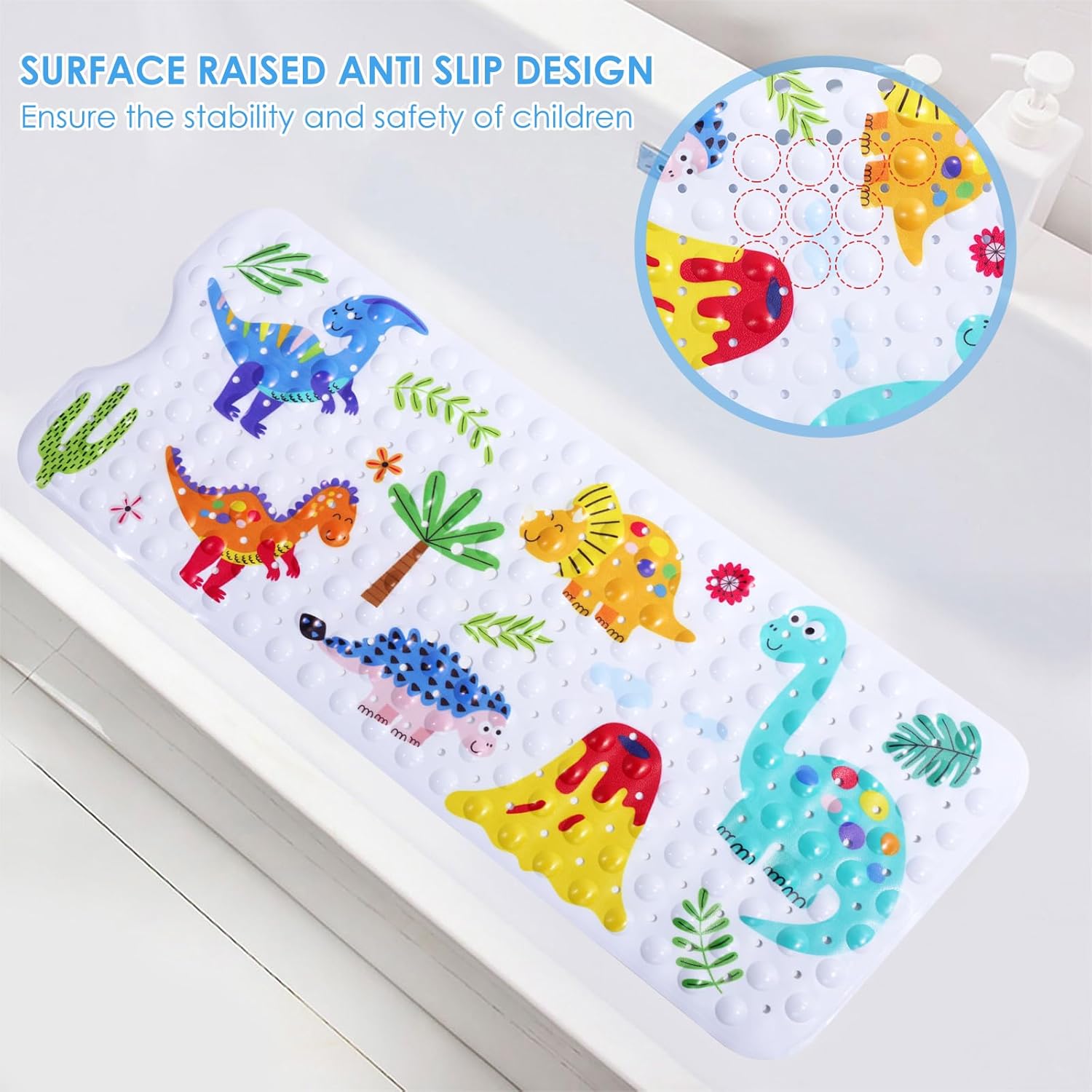 ZJRDYYK Anti Slip Dinosaur Park Bath Mat 40x16 Inch