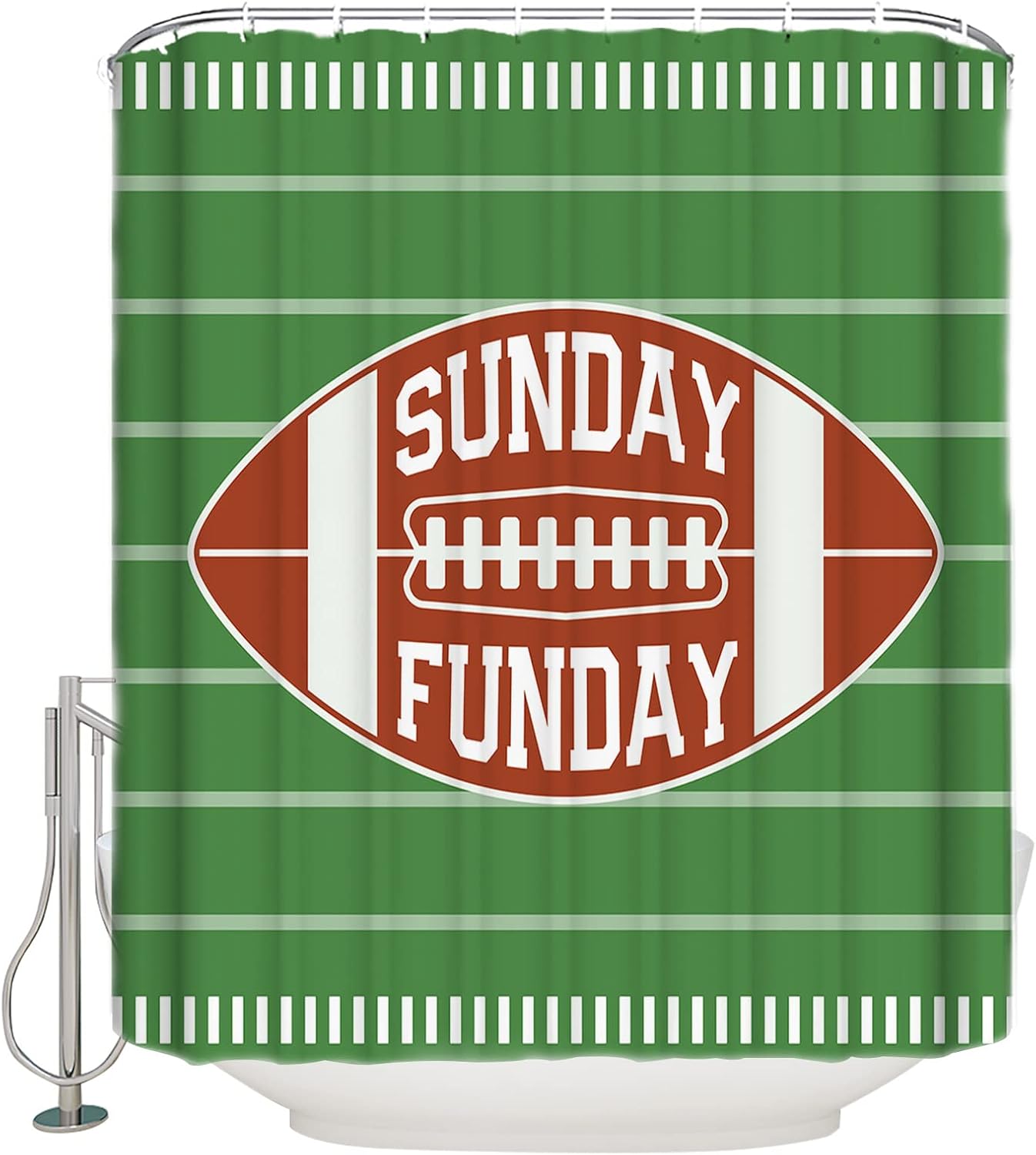 ZOE GARDEN American Football Shower Curtain Set