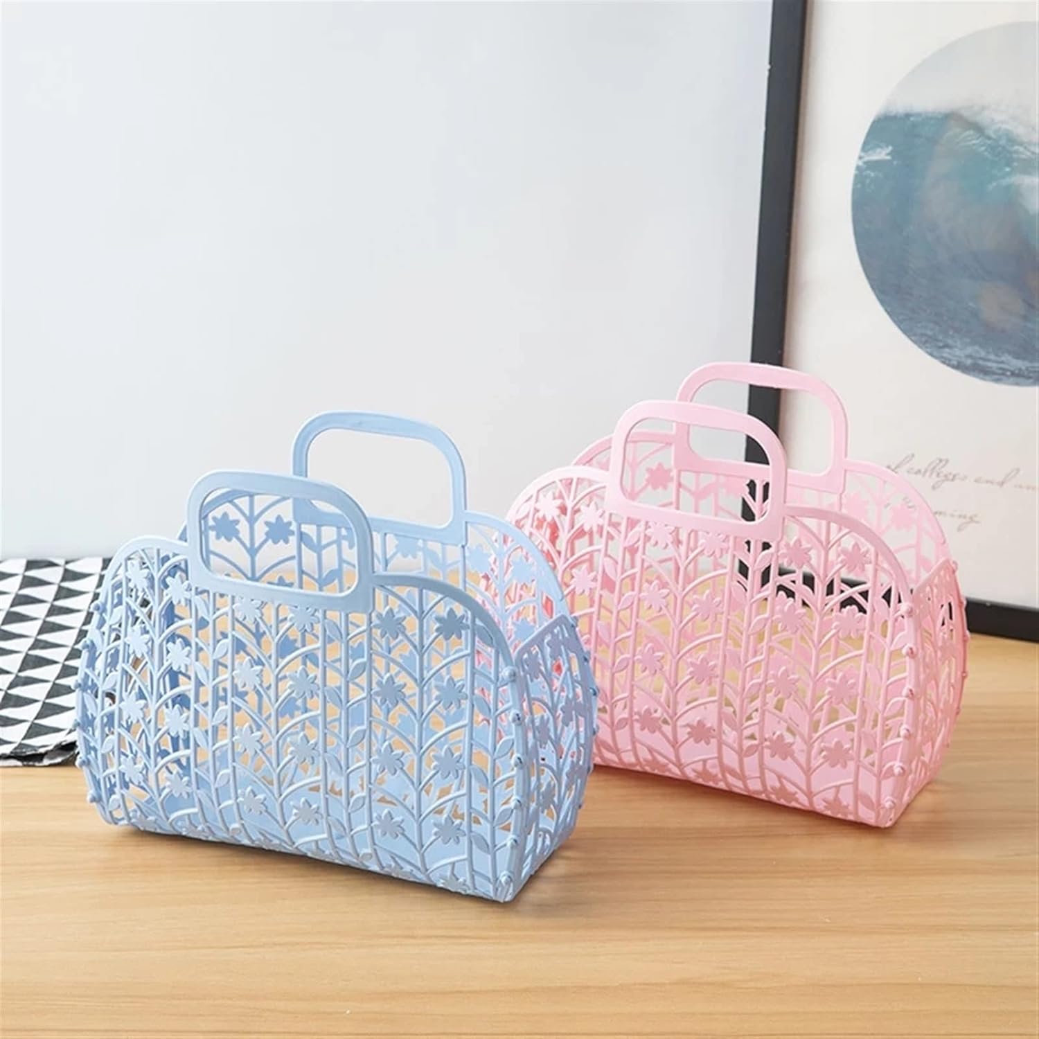 5PC Detachable Shower Basket Plastic Storage Organizer