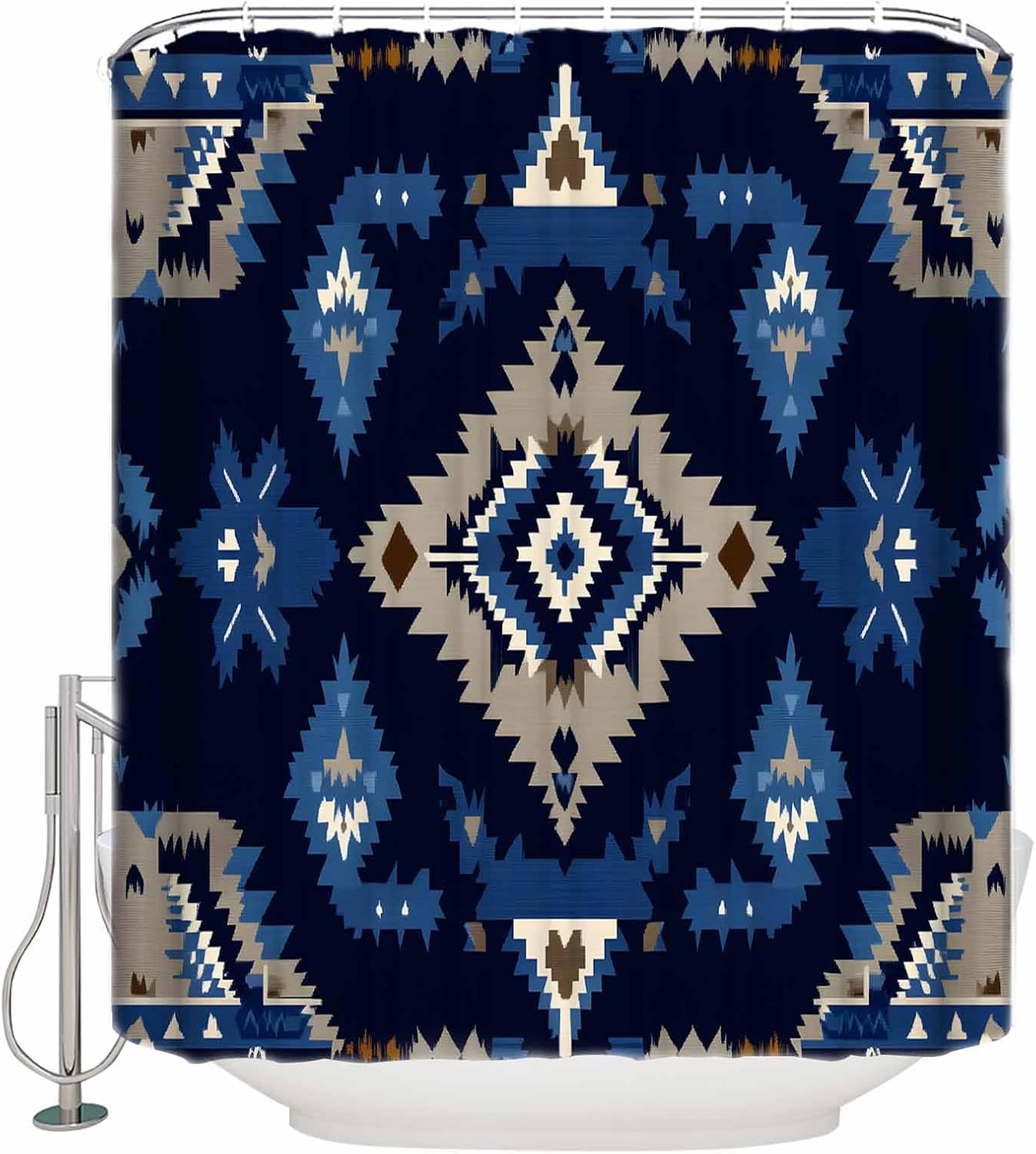 ZOE GARDEN Southwest Shower Curtain Set 72x72 1