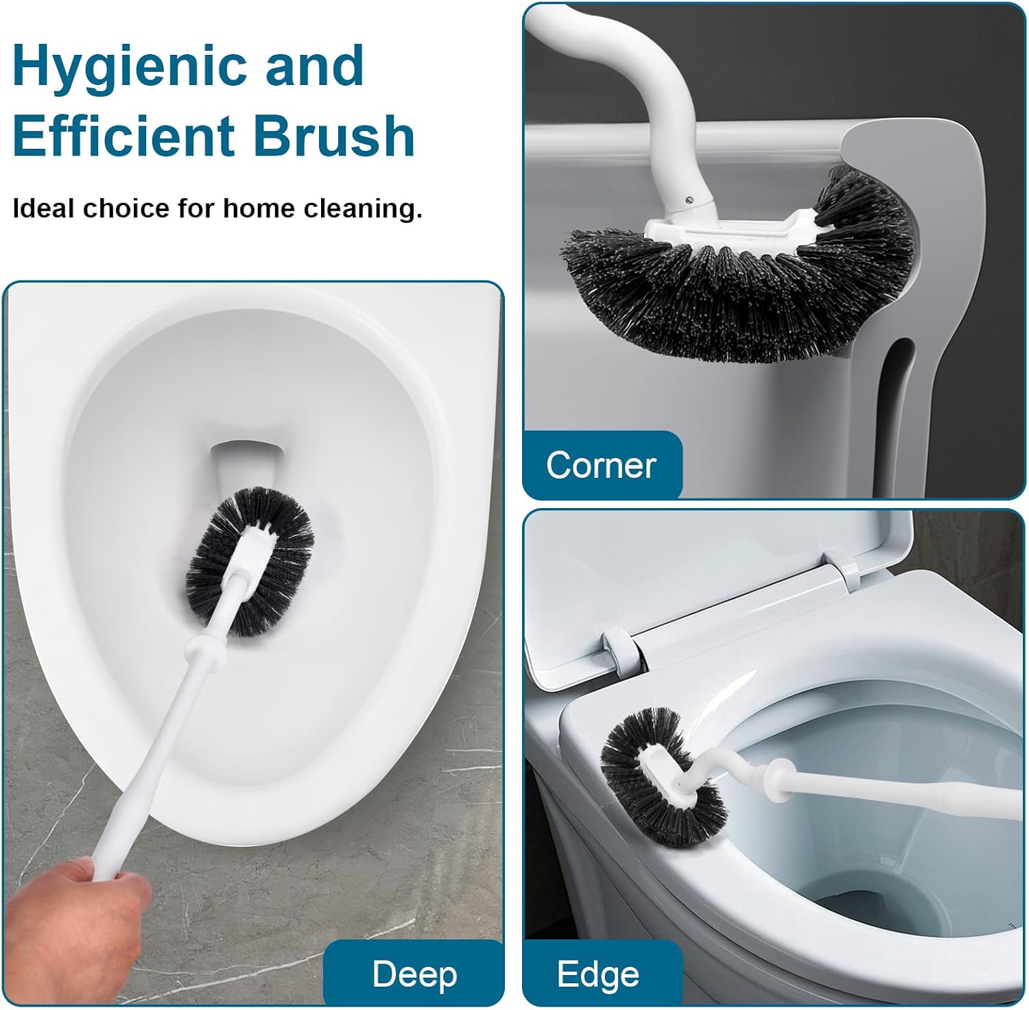 BKCOYSJ Toilet Brush Set 3 Pack with Holder 1