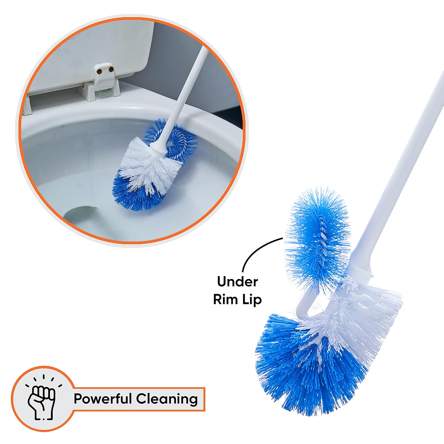 Superio Toilet Brush and Holder Set with Storage Caddy