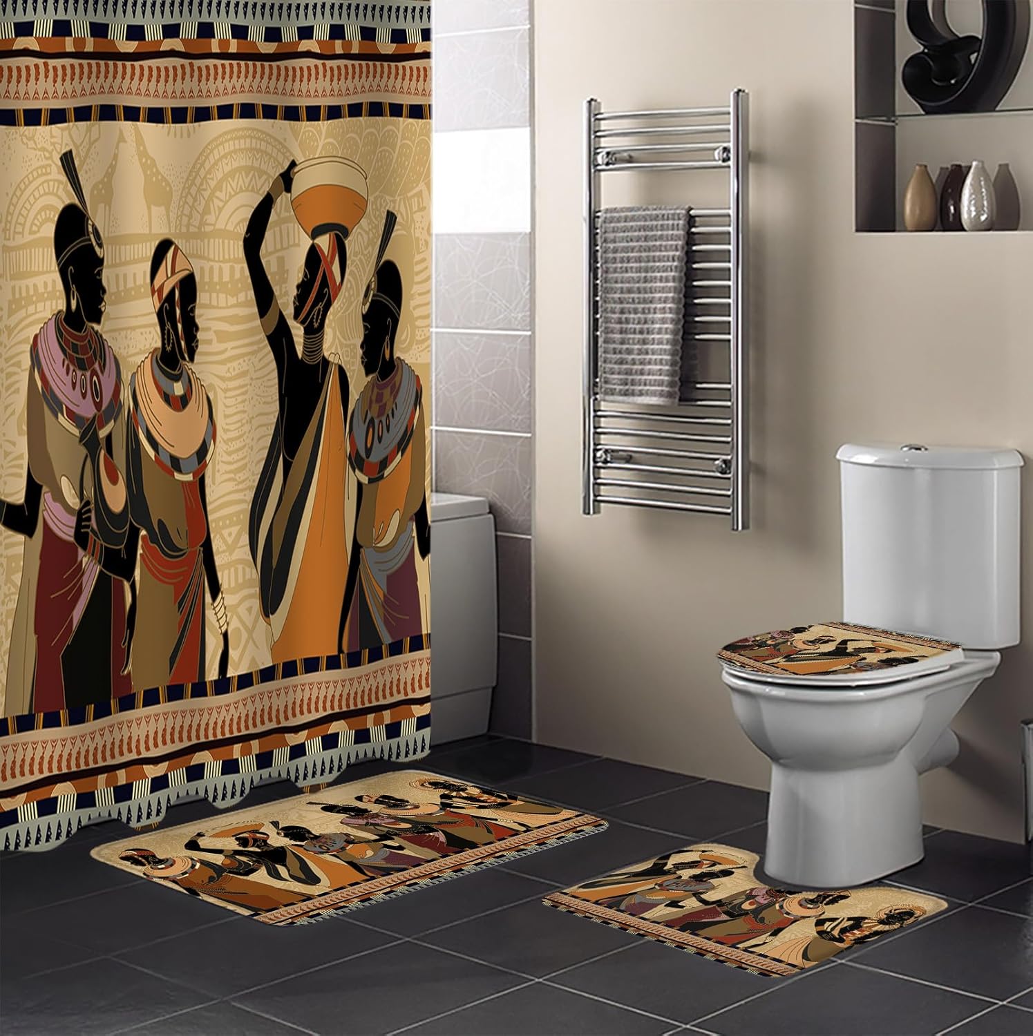 ZOE GARDEN Bohemian Brown Bathroom Set