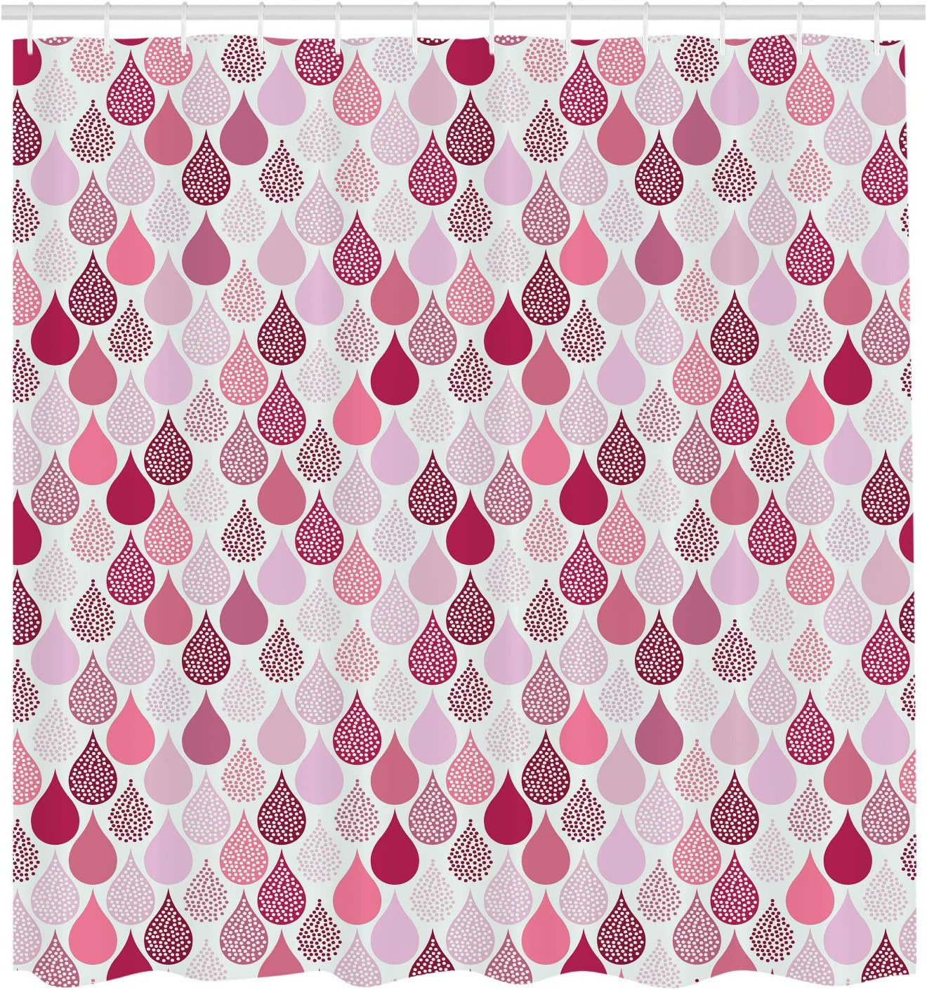 Ambesonne Geometric Shower Curtain 70 Long Pale Ruby