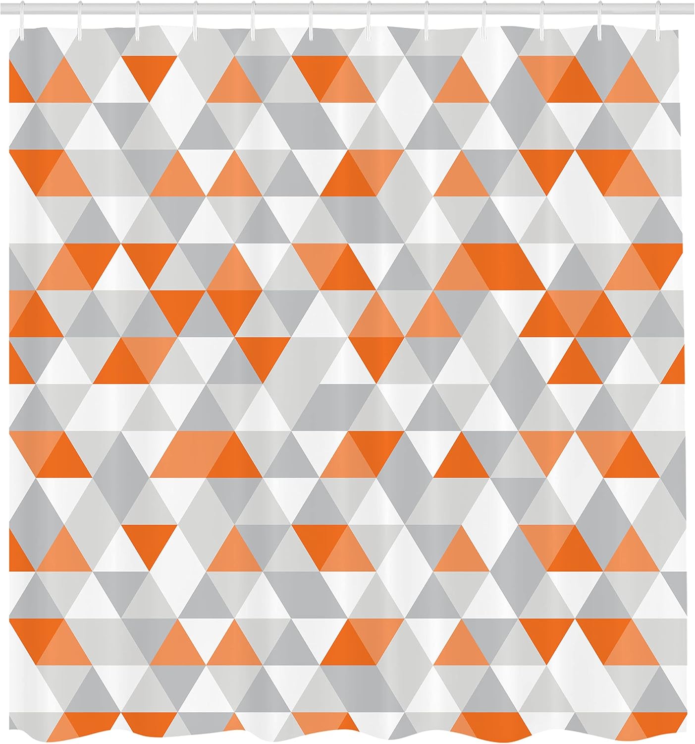 Ambesonne Geometric Shower Curtain Set - 69x75 Orange Salmon