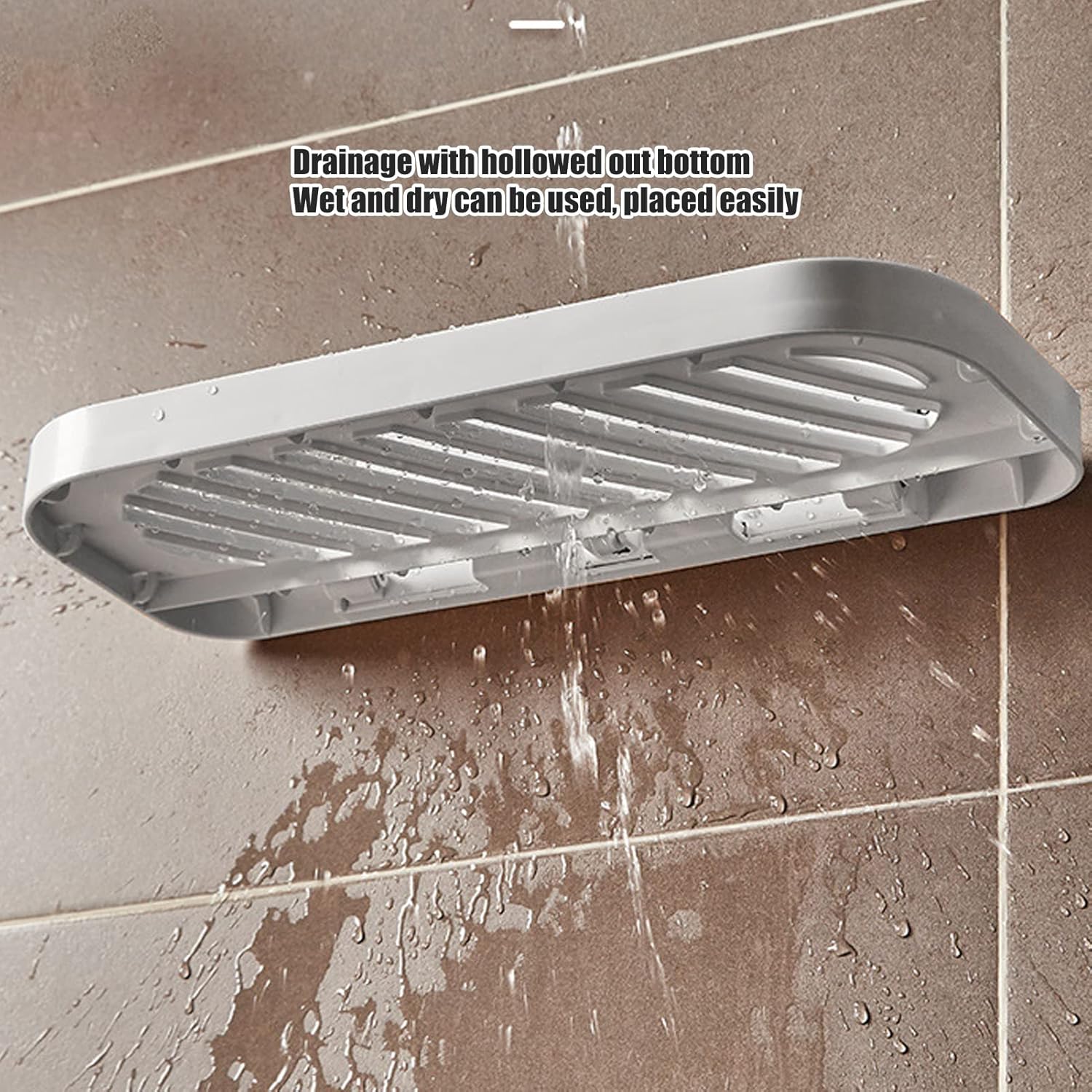 Sonew Foldable Bathroom Shelf Organizer with Drainage