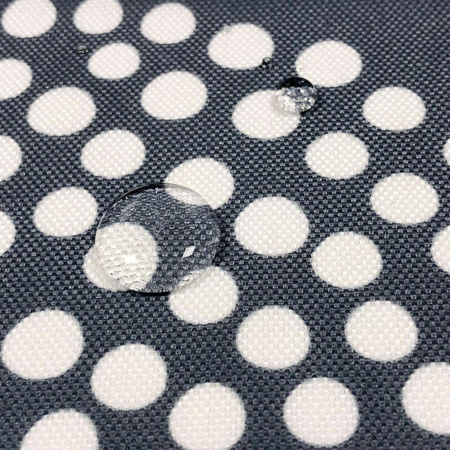 CAIT CHAPMAN Water Repellent Shower Curtain Set 70x72 Gray Polka