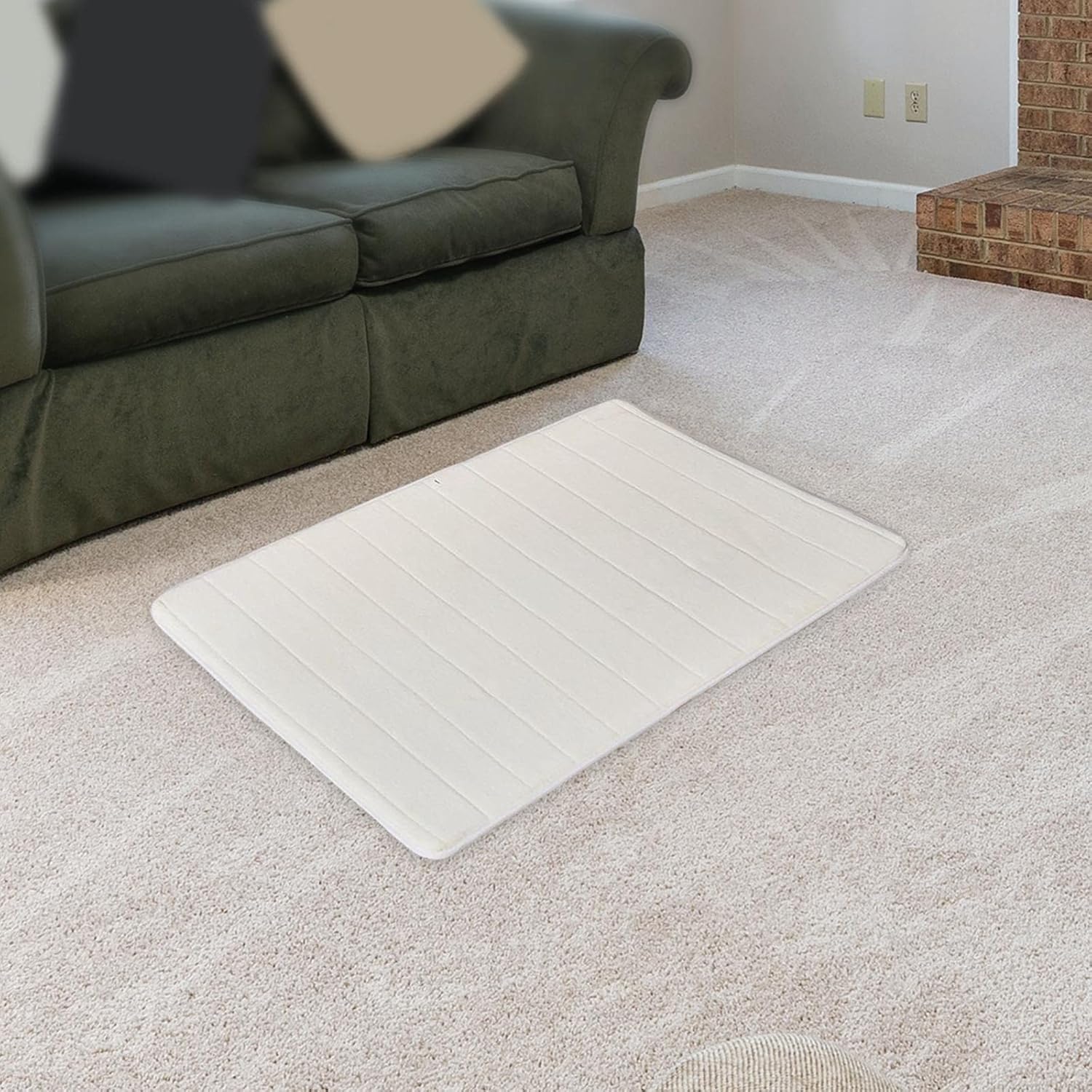 Duiaynke Floor Mat Anti-Skid Bathtub Rug Beige 40x60cm