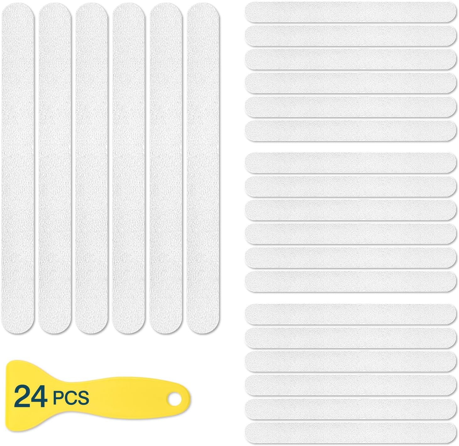 24 Piece Anti-Slip Shower Stickers with Scraper