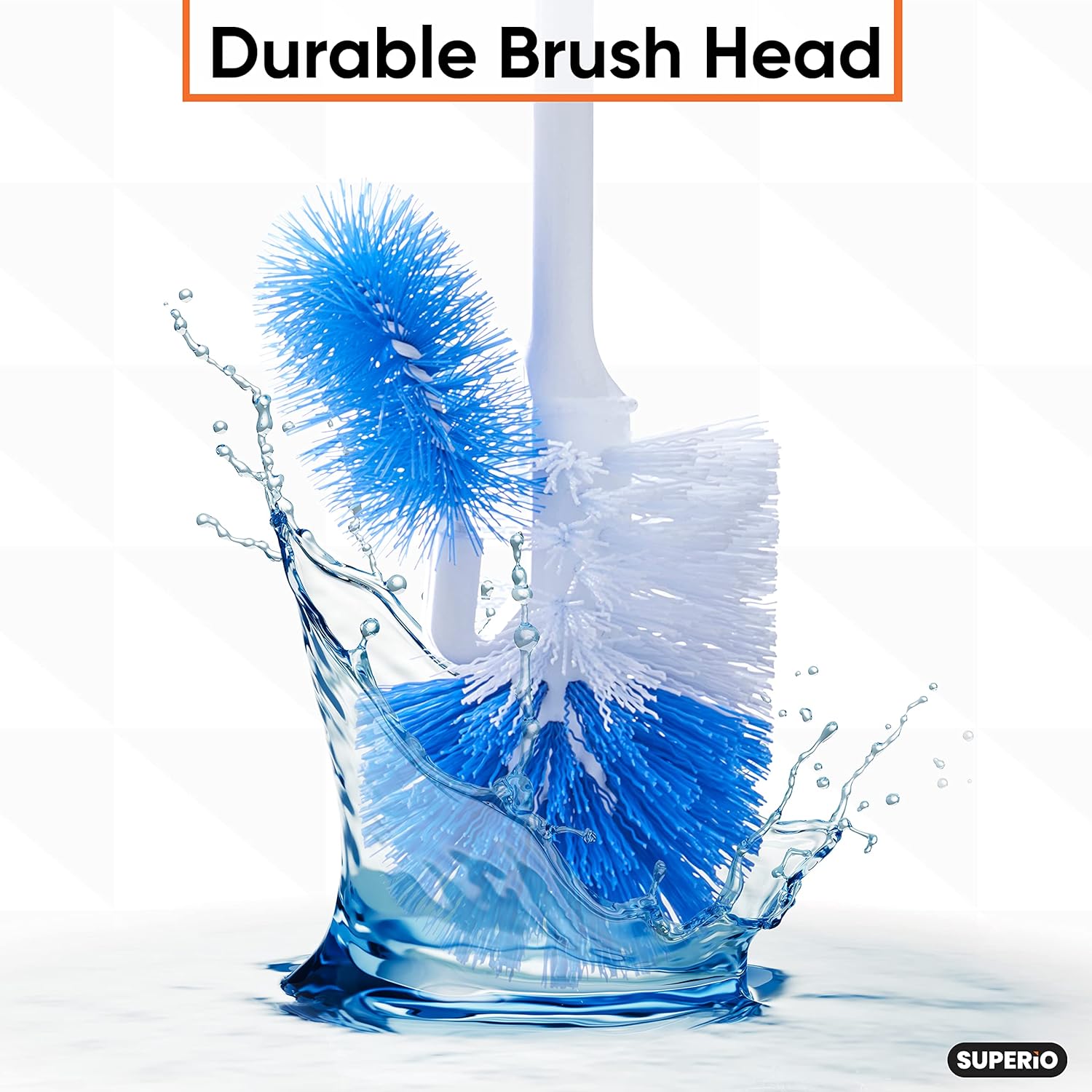 Superio Toilet Brush and Holder Set with Storage Caddy