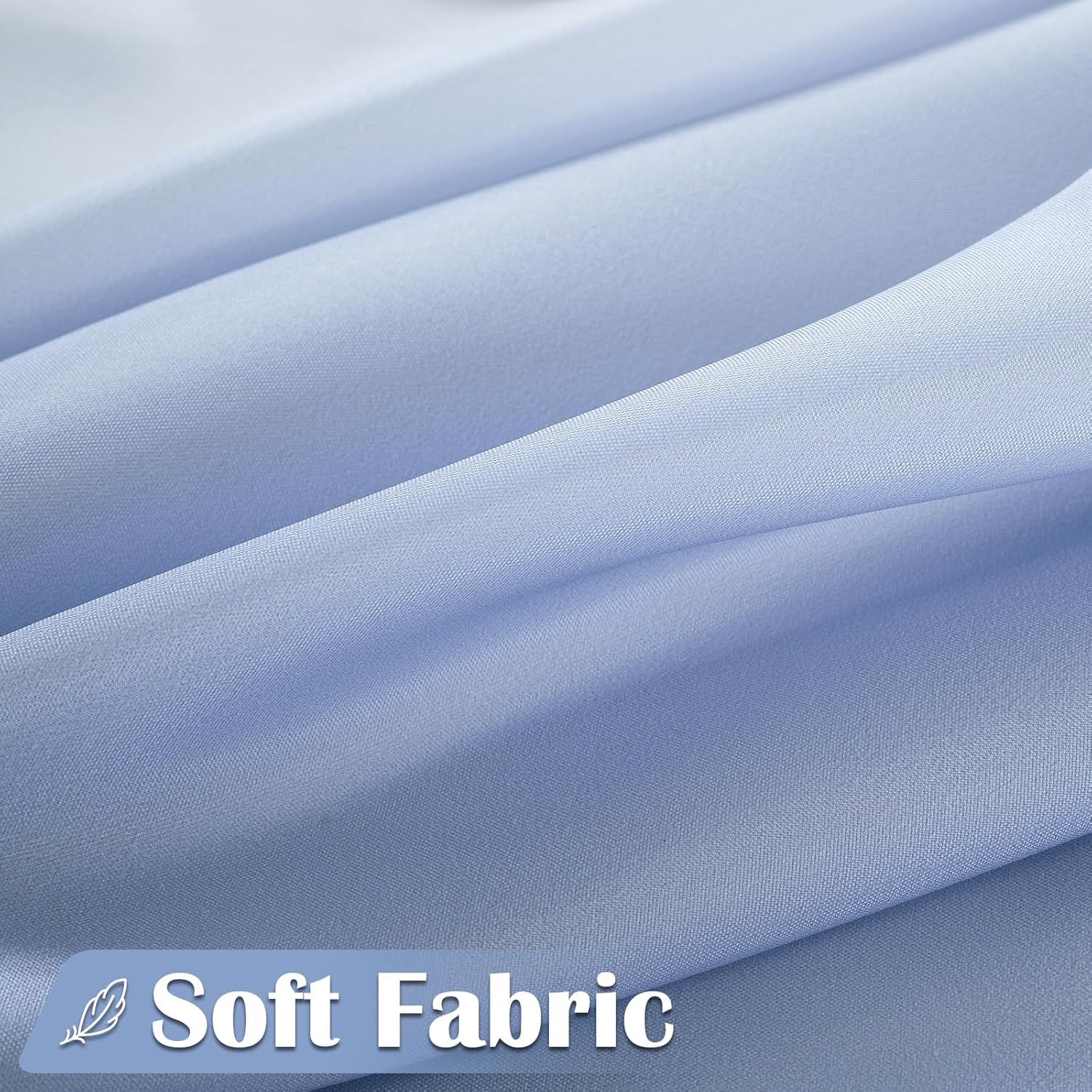 Jinchan Ombre Lilac Blue Shower Curtain Set