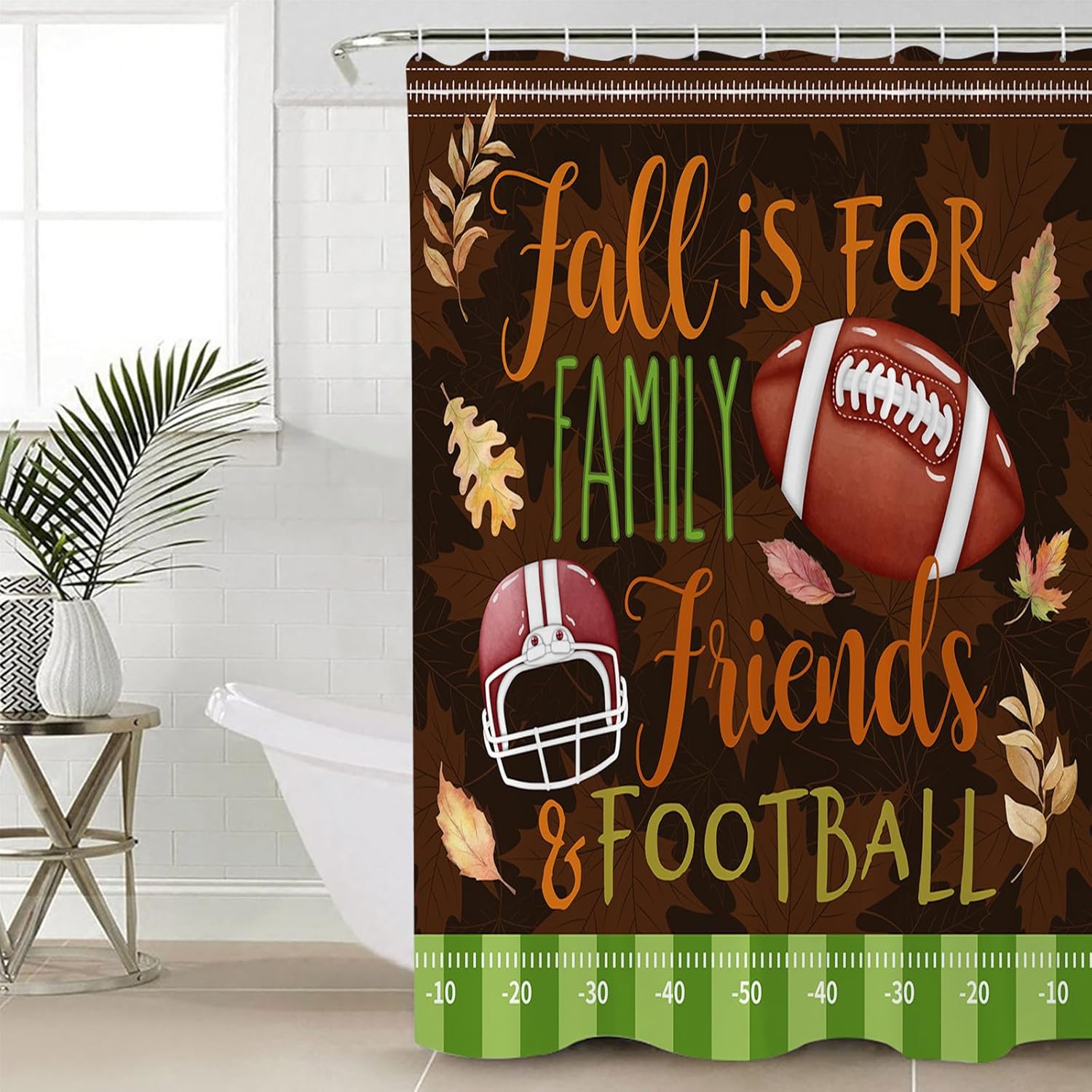 ZOE GARDEN Fall Thanksgiving Bathroom Set 36x72 Inches