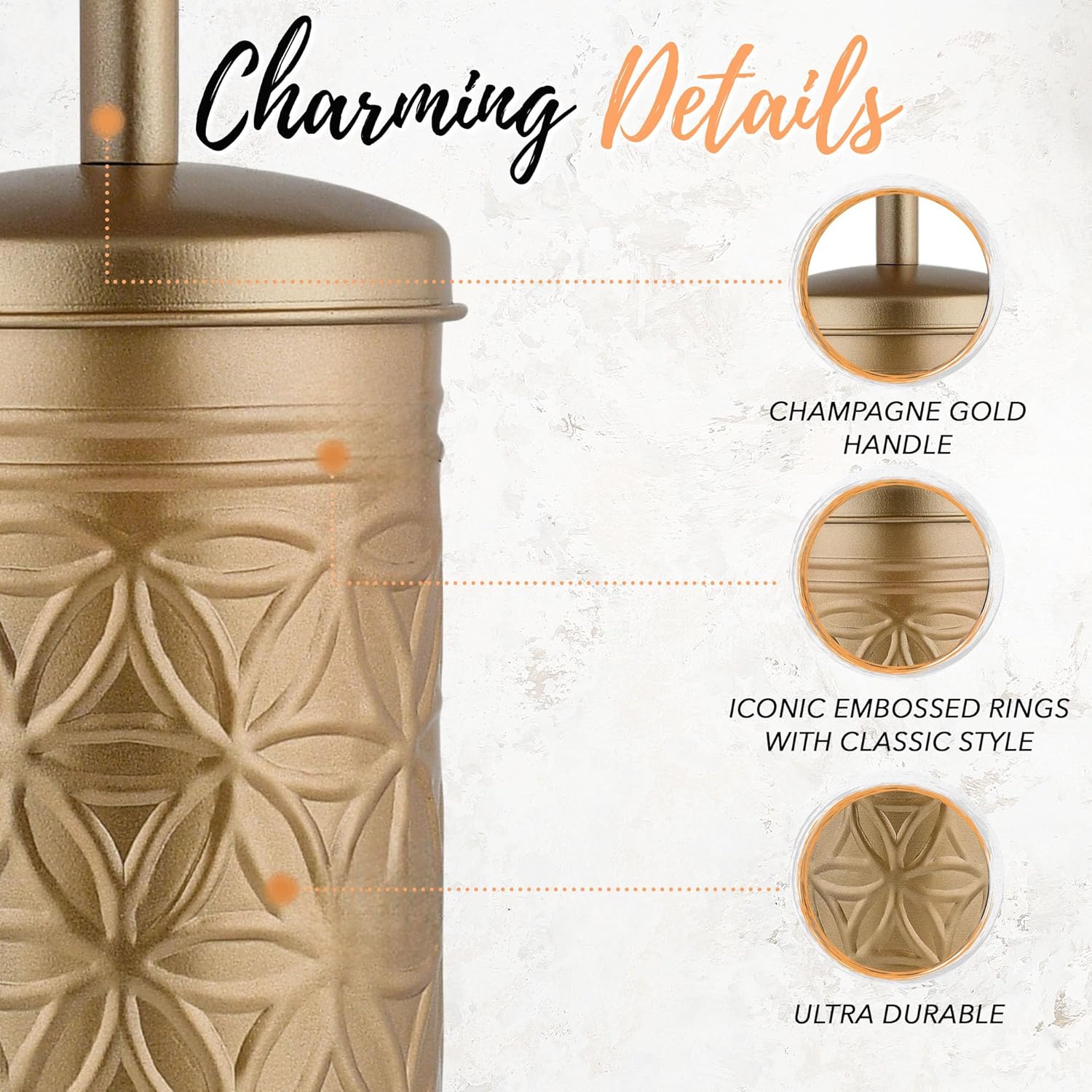 Autumn Alley Brushed Gold Toilet Brush Set