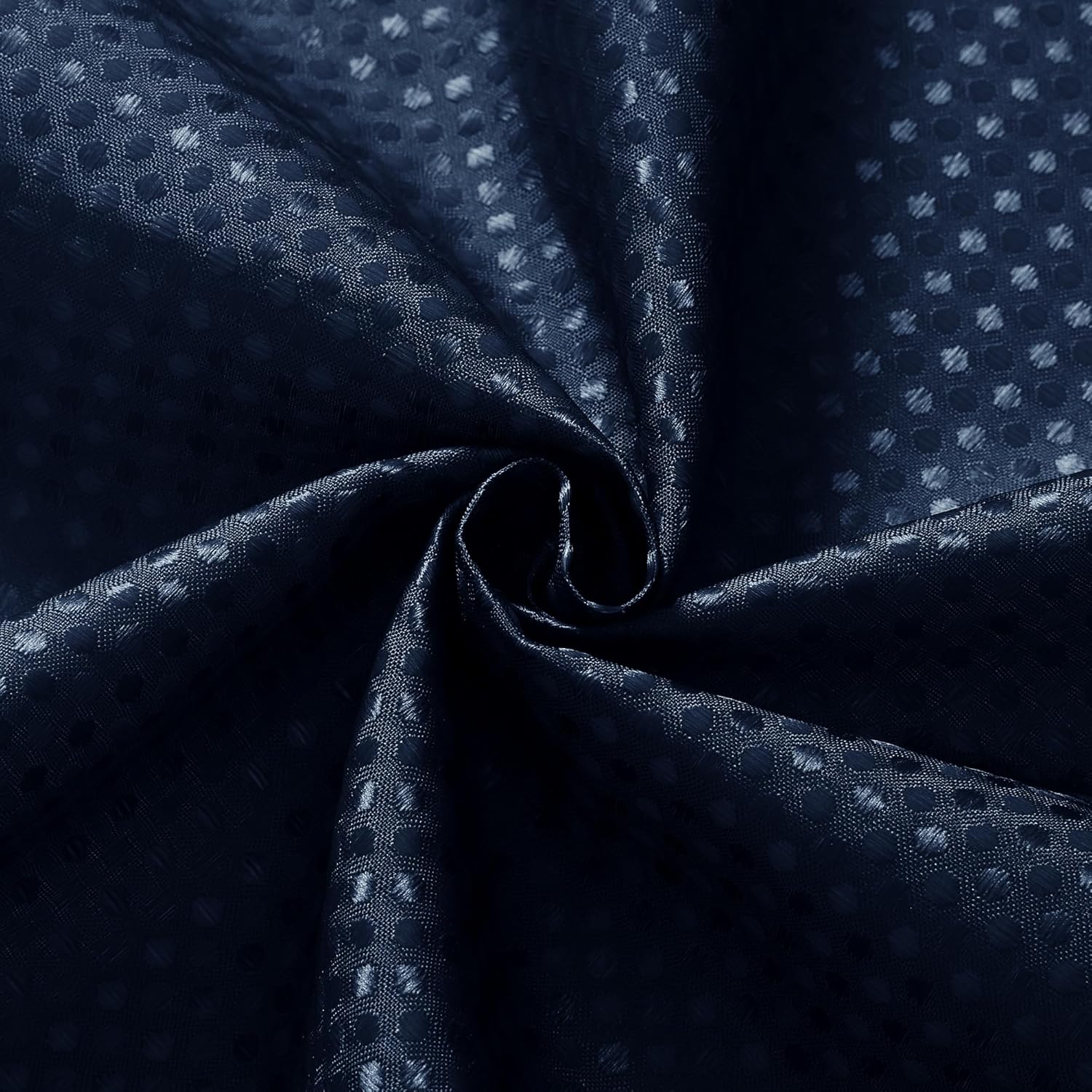 Naturoom Navy Blue Waffle Shower Curtain Set