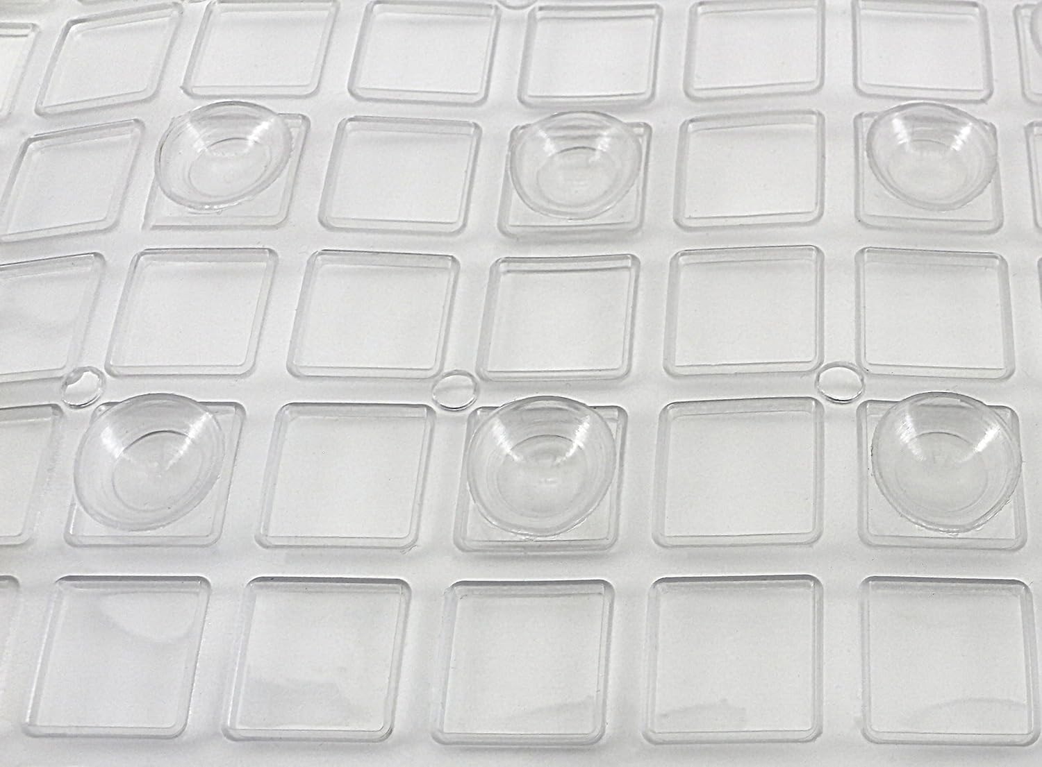 Splash Home Axess Non-Slip Bath Mat with Suction Cups and Drain Holes