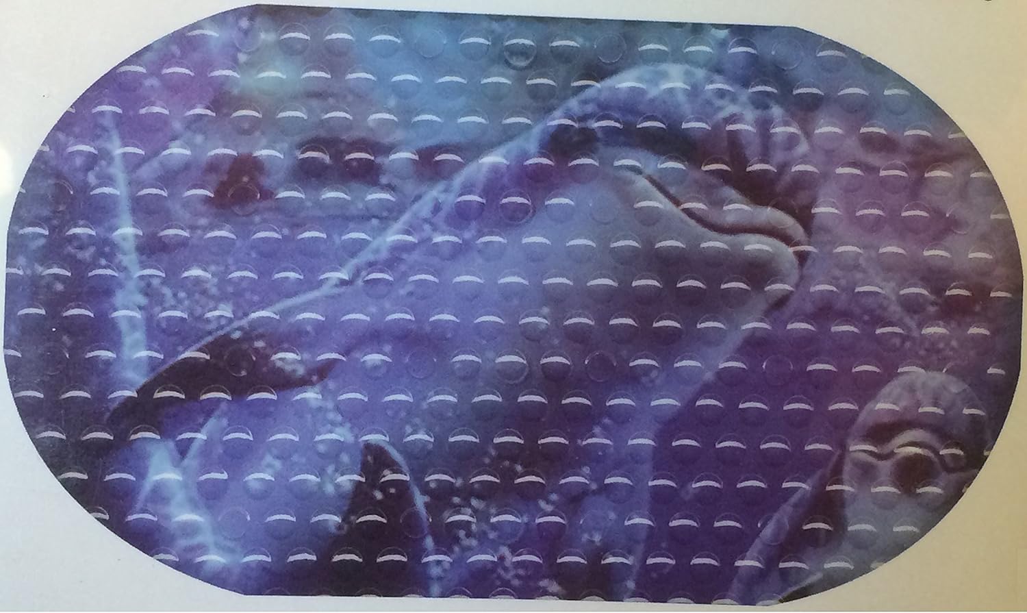 Dolphin Bubble Bathtub Mat 16x28 Non-Slip