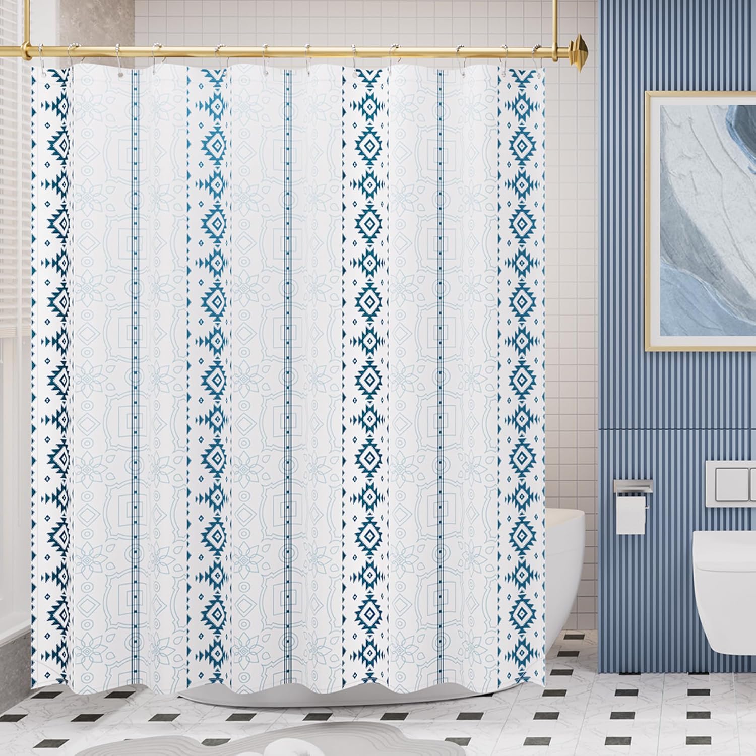 AmazerBath Boho Shower Curtain Set