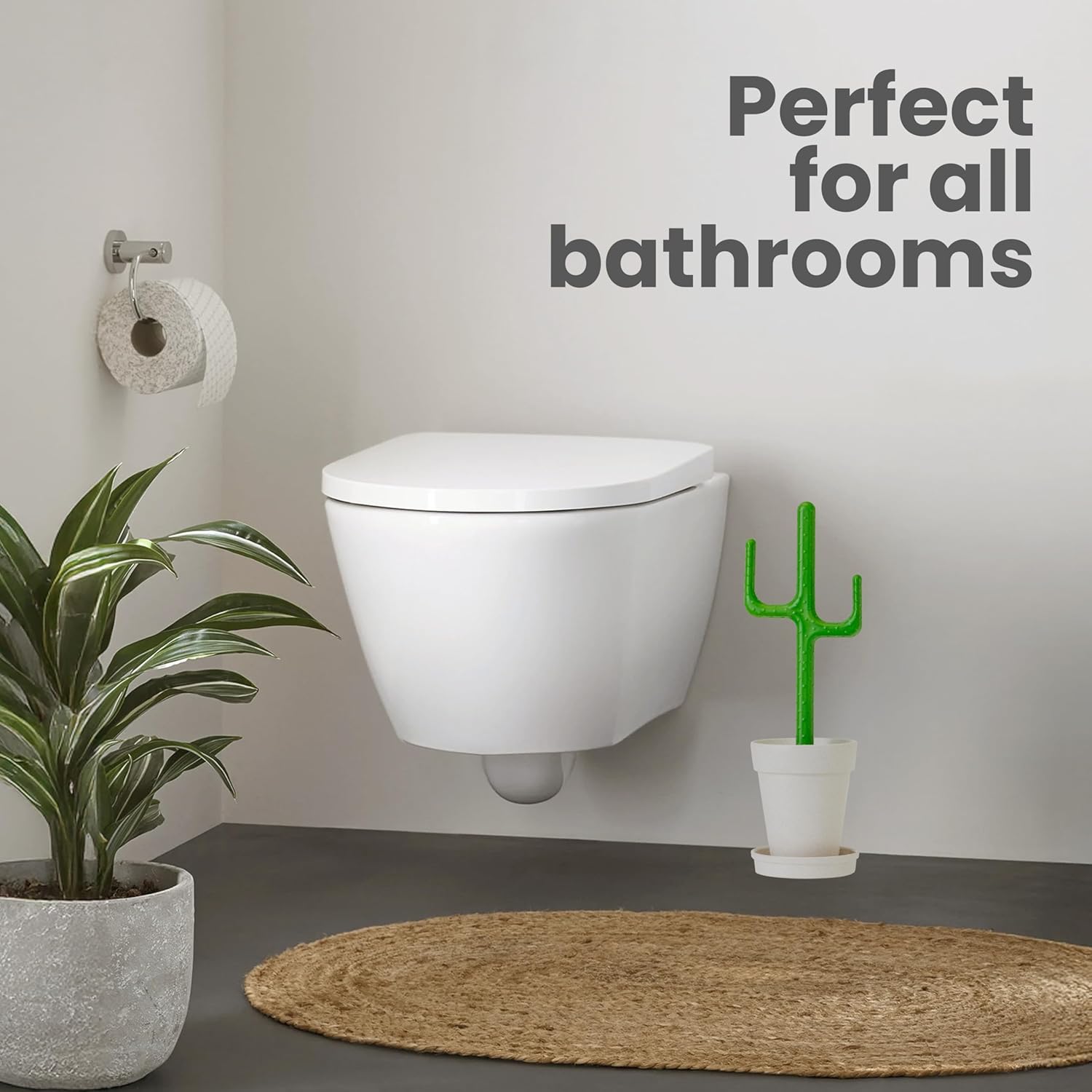 Vigar Cactus Toilet Brush Set with Holder 1