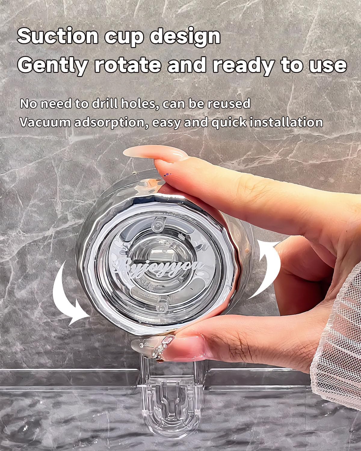 Raidley No Drill Clear Wall Caddy - Gray