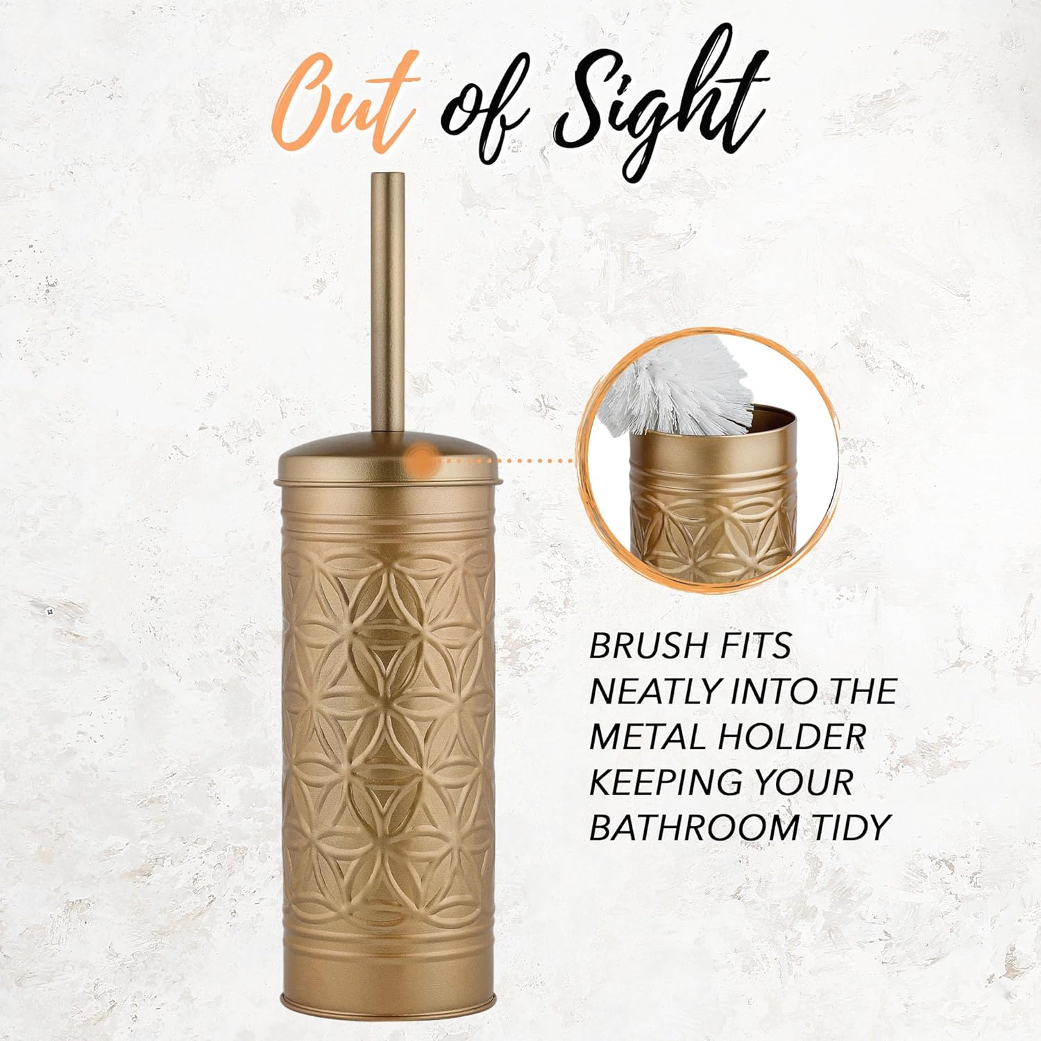 Autumn Alley Brushed Gold Toilet Brush Set