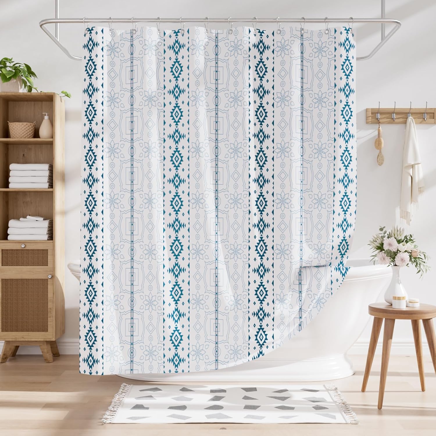 AmazerBath Boho Shower Curtain Set