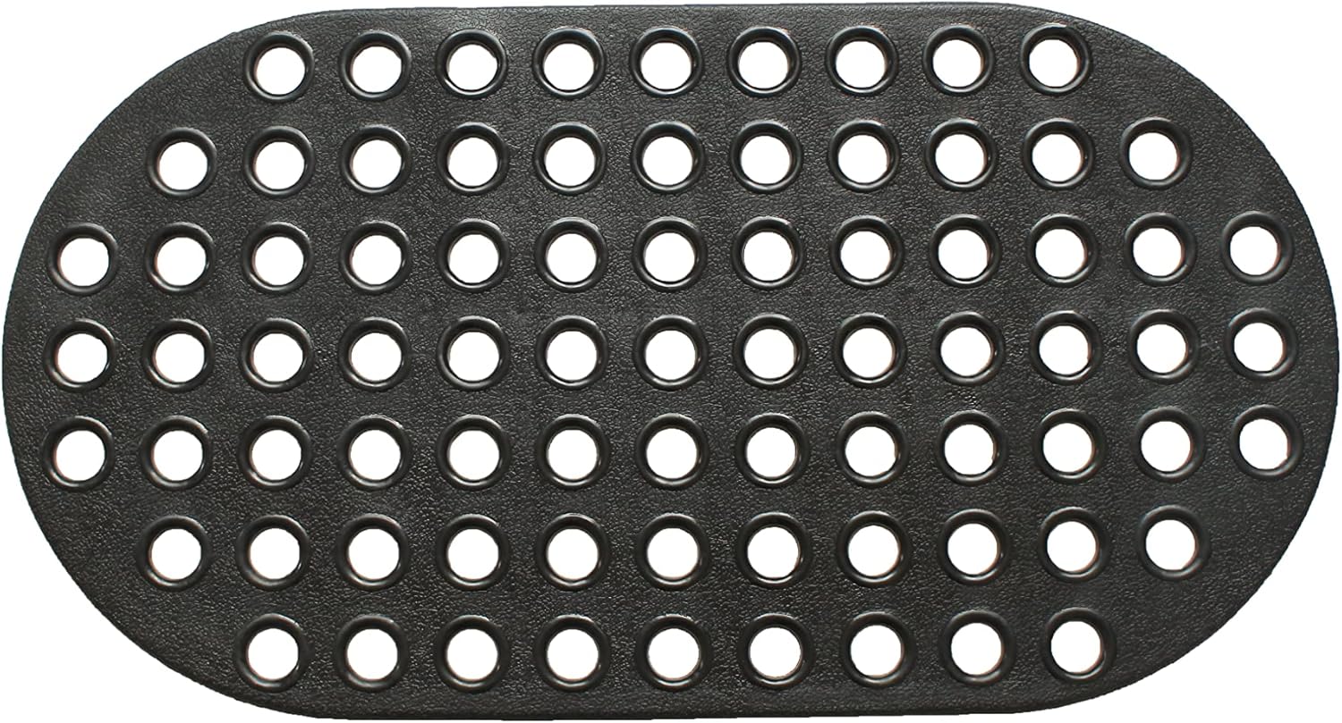 ALL PRIDE Non Slip Black Bathtub Mat 29x15 Inch Oval