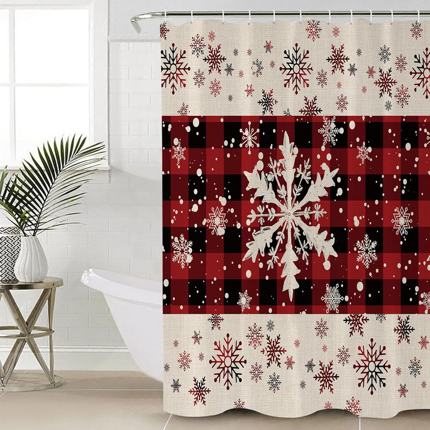 ZOE GARDEN Christmas Snowflake Bathroom Set
