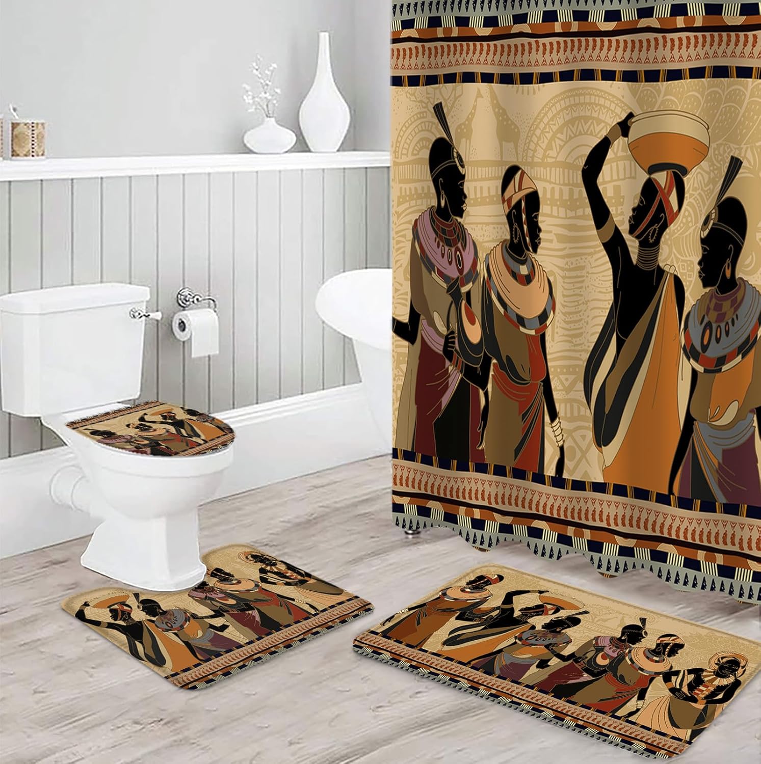 ZOE GARDEN Bohemian Brown Bathroom Set