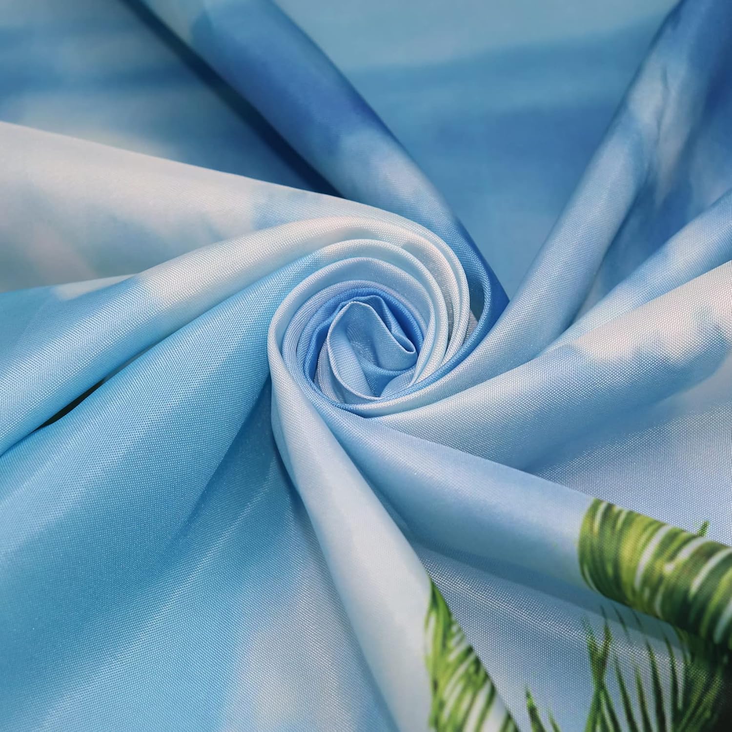 Tropical Beach Shower Curtain with Hooks 72x72 Inch