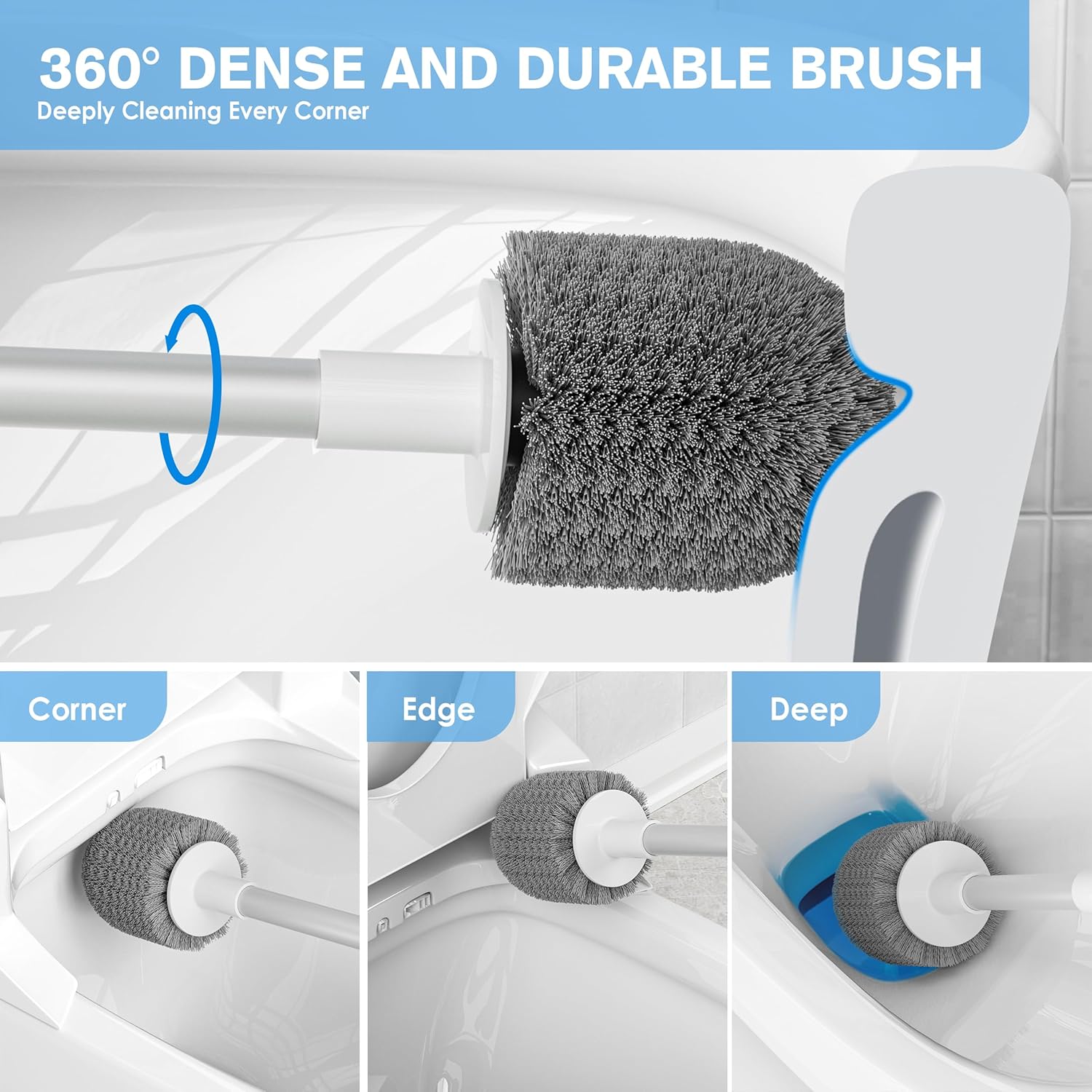 LOVLOY Toilet Brush with Automatic Holder and Tweezers 1