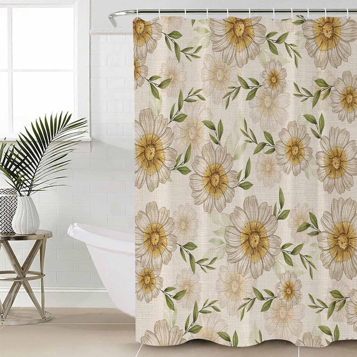 ZOE GARDEN Farmhouse Floral Shower Curtain Set
