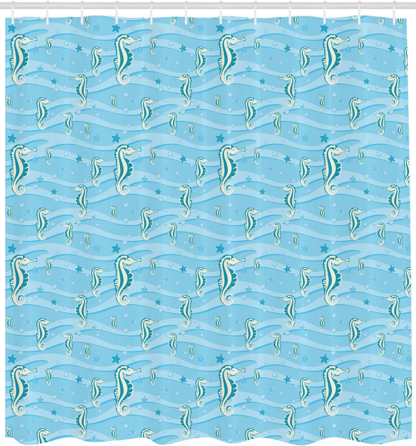Ambesonne Animal Shower Curtain with Hooks 69 W x 84 L Blue