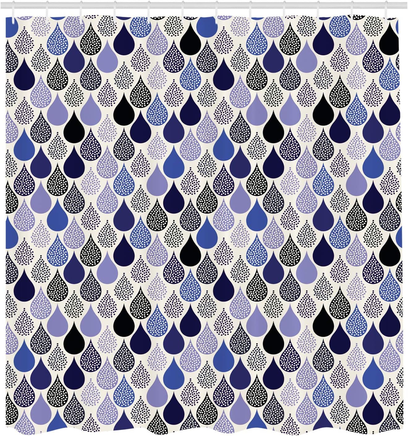 Ambesonne Geometric Shower Curtain with Hooks 70 Long Lavender Blue