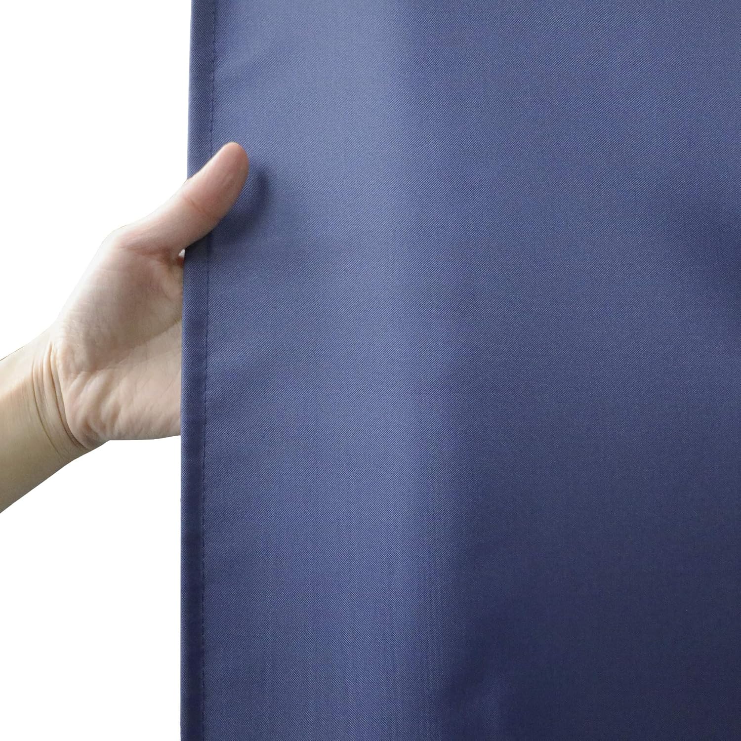 AooHome 72x66 Inch Navy Blue Shower Curtain Liner with Hooks and Weighted Hem
