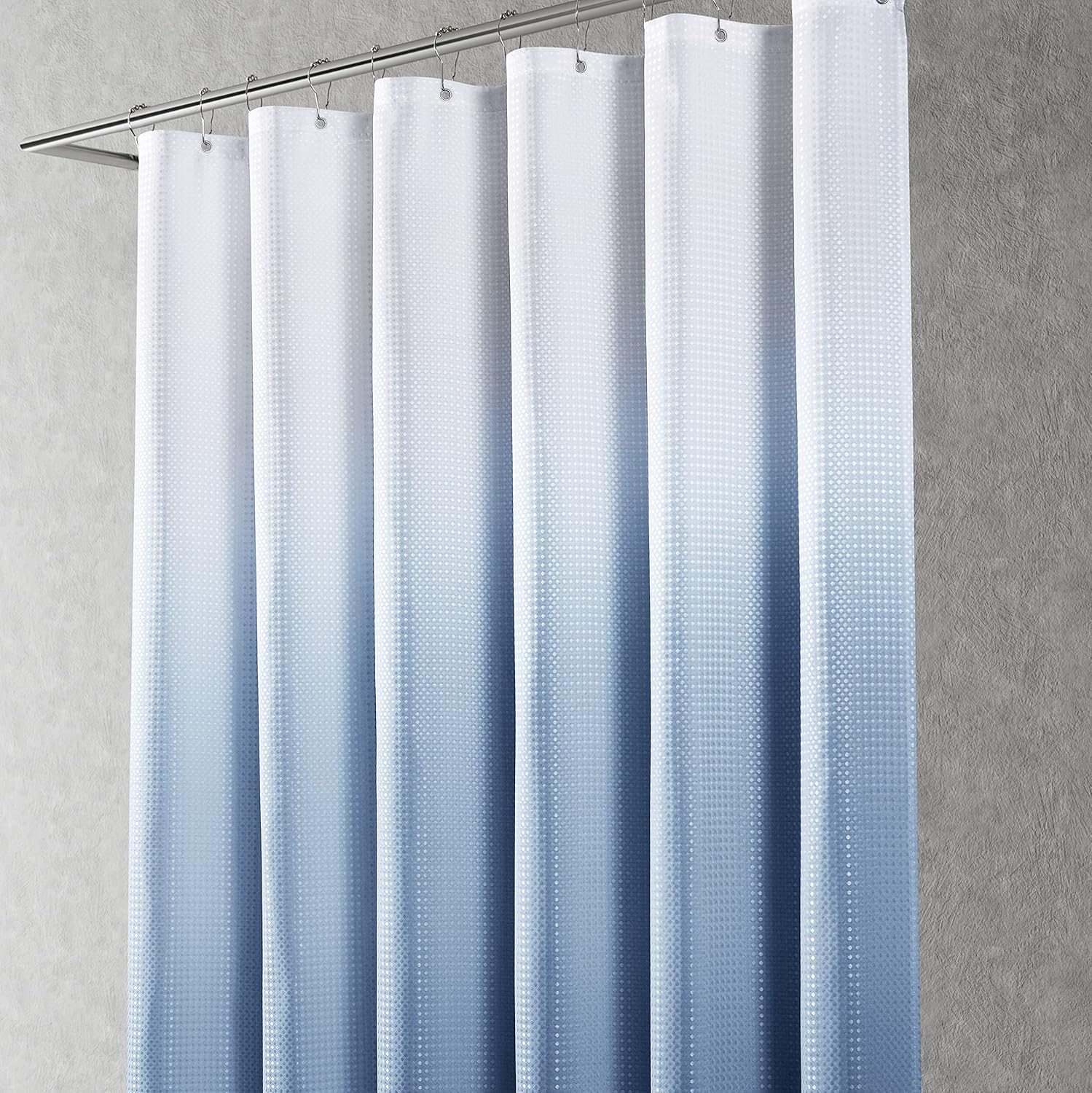 Naturoom Blue Ombre Shower Curtain Set 72x84 Inches 1