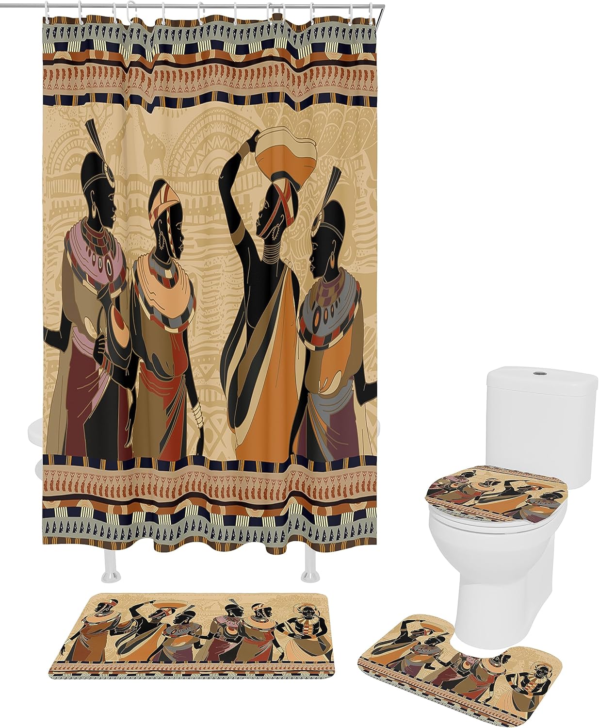 ZOE GARDEN Bohemian Brown Bathroom Set