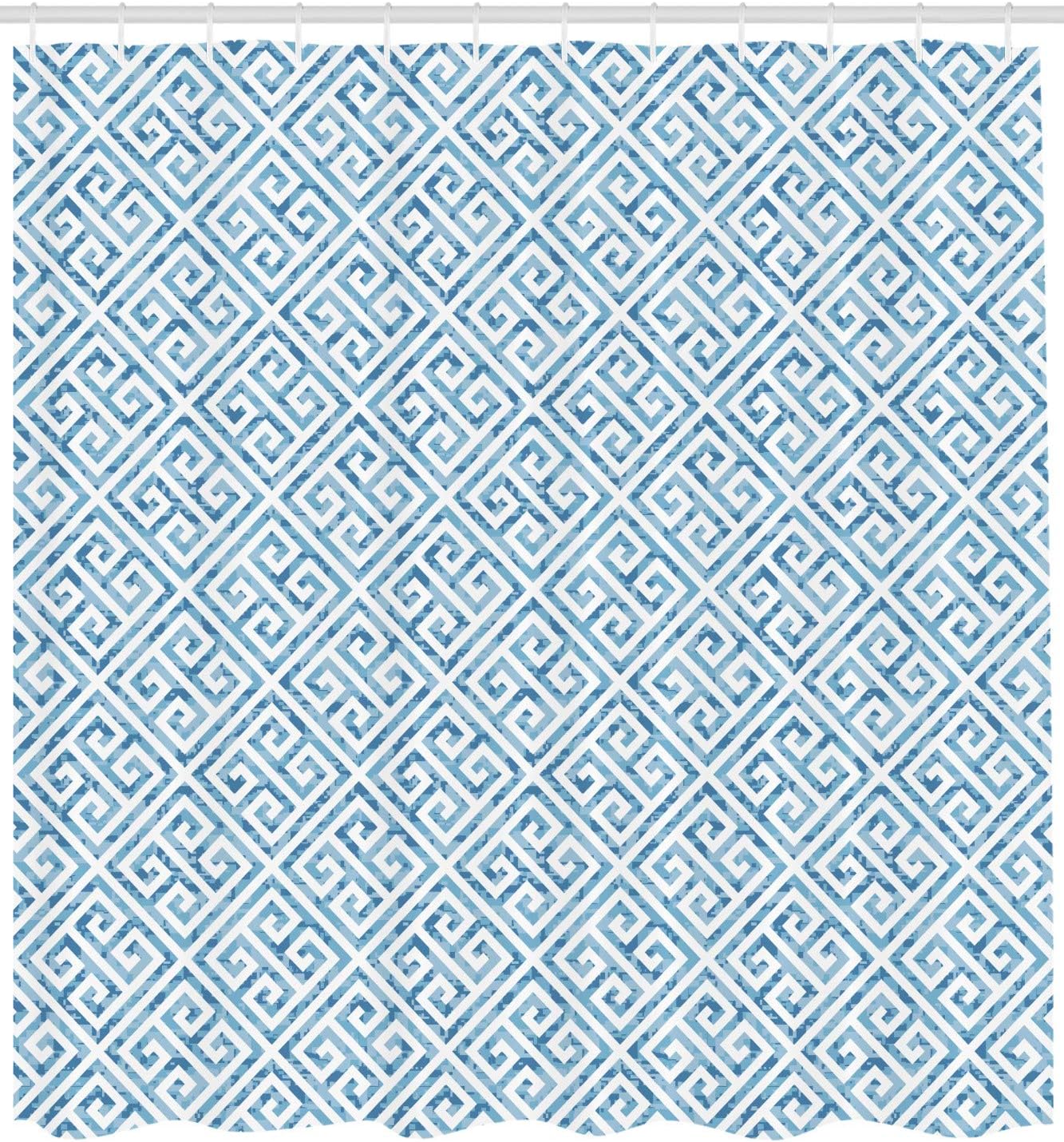 Ambesonne Geometric Shower Curtain Set with Hooks 69 x 75
