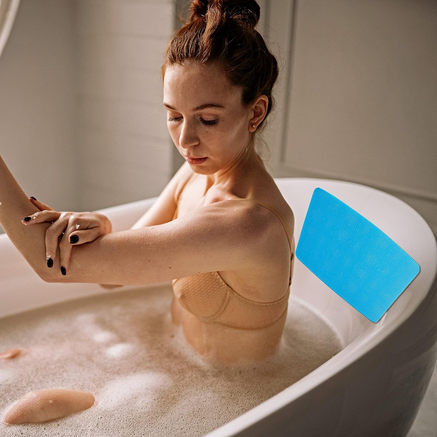 Non Slip Mat for Shower Stool with Adhesive Backing