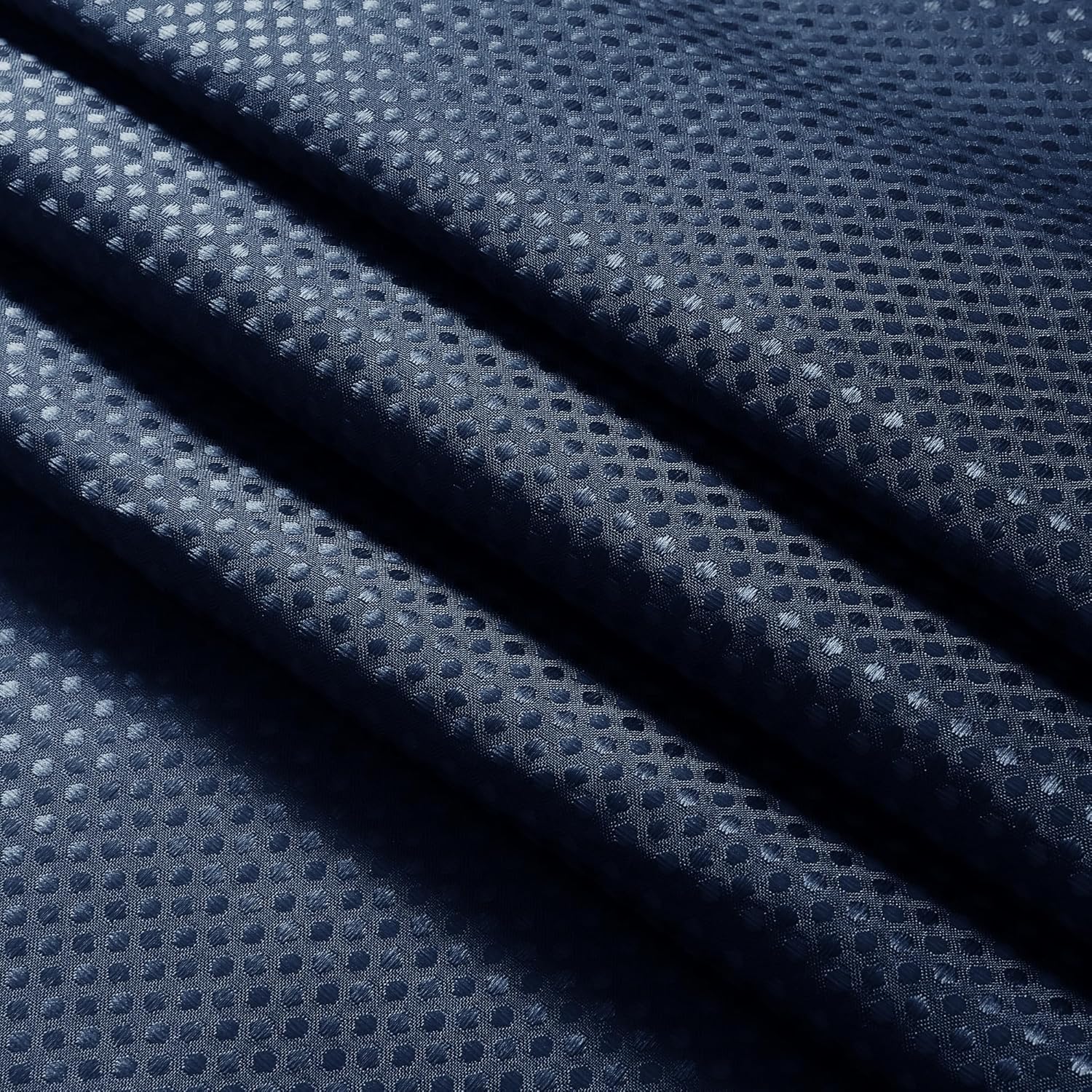 Naturoom Navy Blue Waffle Shower Curtain Set